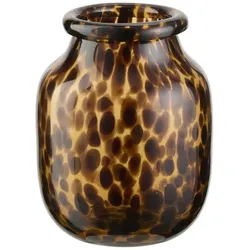HOME STORY Vase   , braun , Glas , Maße (cm): H: 20  Ø: 15