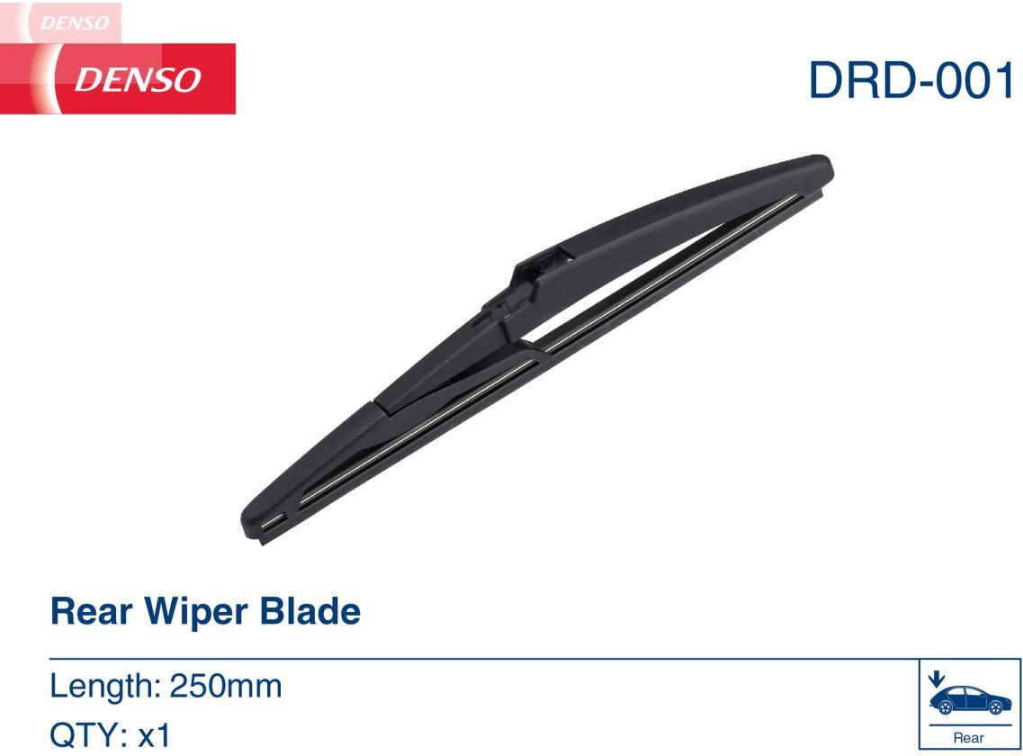 Wischblatt DENSO DRD-001, 250mm, Hinten, 1 Stück