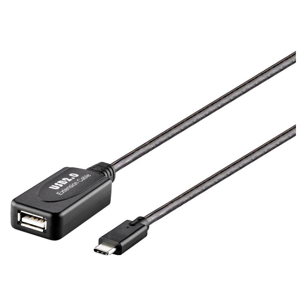 Renkforce RF-5067256. Kabellänge: 10 m, Anschluss 1: USB C, Anschluss 2: USB A, USB-Version: USB 2.0, Maximal (10 m, USB 2.0, 2.50 W) (RF-5067256)