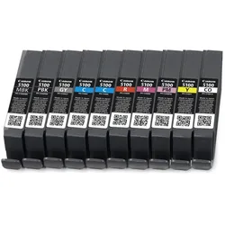 Canon Original PFI-5100 Druckerpatronen - 10er Set Multipack C,  M, Y, PBK, MBK, GY, PC, PM, R, CO