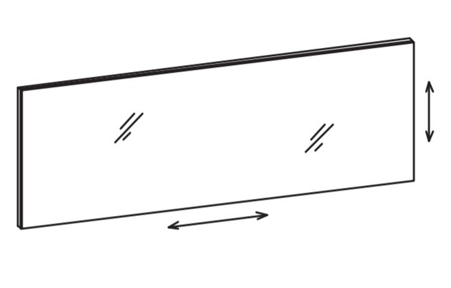 Artiqua Variabler Spiegel, Graphit Struktur quer, 070-SFV-3-20-401 070-SFV-3-20-401
