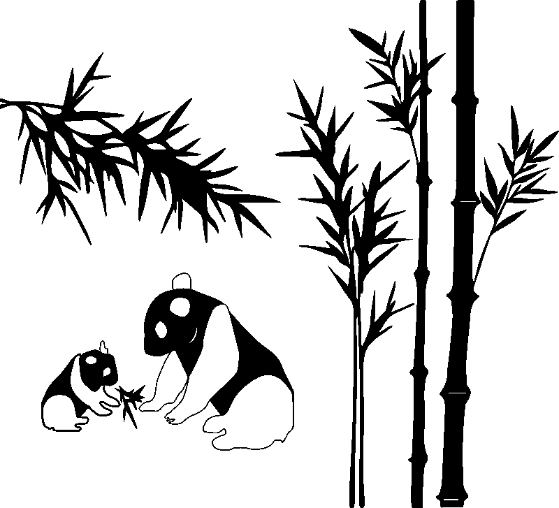Ambiance-sticker Sticker bamou et famille panda