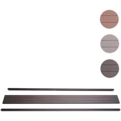 Abschluss-Set für WPC-Sichtschutz Sarthe, Abschlussprofil Windschutz, Alu-Pfosten ~ 180cm, anthrazit