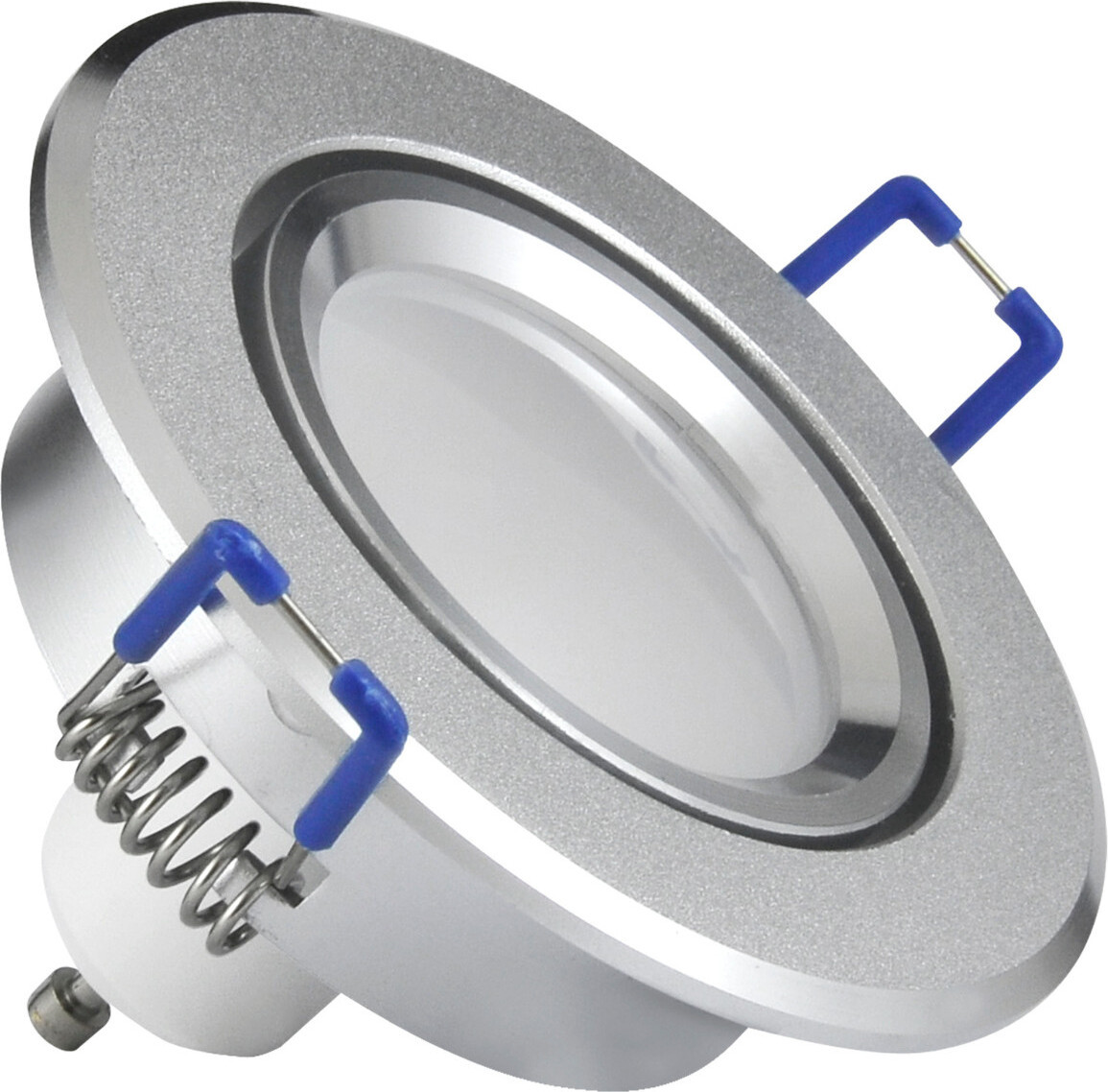 Polux SUN 301208 Inbouw LED-armatuur 3-in-1, rond, zilverkleurig geborsteld