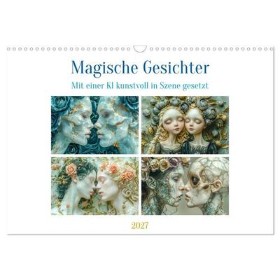 Magische Gesichter (Wandkalender 2027 DIN A3 quer), CALVENDO Monatskalender
