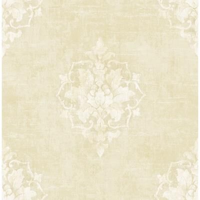 Seabrook Designs Creswell Damask Unpasted Wallpaper