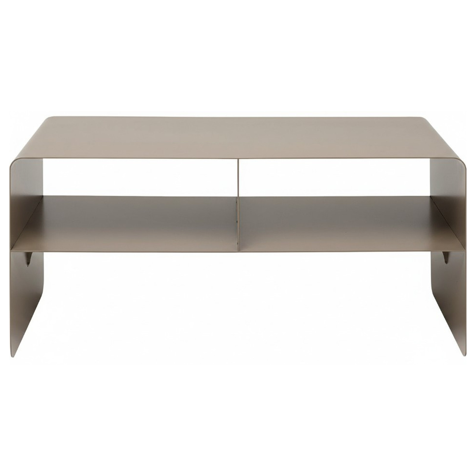 Kare Design Lowboard Lounge M, grijs, minimalistisch metalen TV-meubel, B: 90 cm, D: 44 cm, H: 37 cm