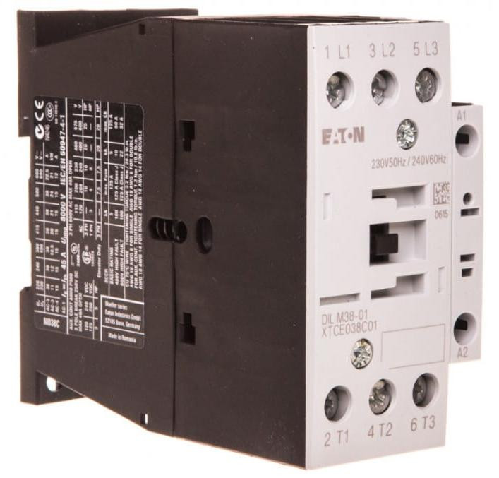 Eaton DILM38-01 Lichtbogenonderbreker, 3 polen + 1 hulpcontact, 230V/50Hz, 240V/60Hz