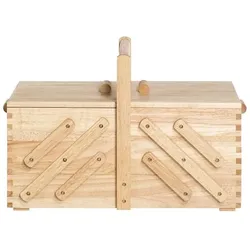 Prym Nähkorb hellbraun Grösse L, 45 x 23 x 28 cm, Holz, Nähzubehör, Braun