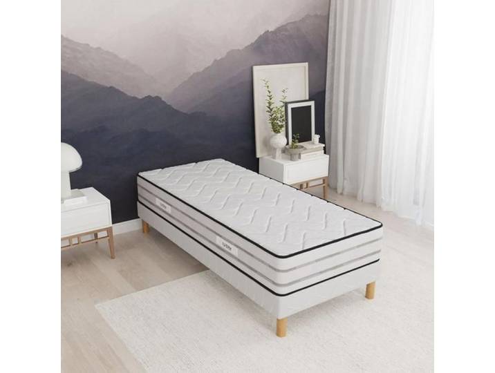 Ensemble Memory Premium Sommier + Matelas 120x200 cm – Hauteur 25 cm