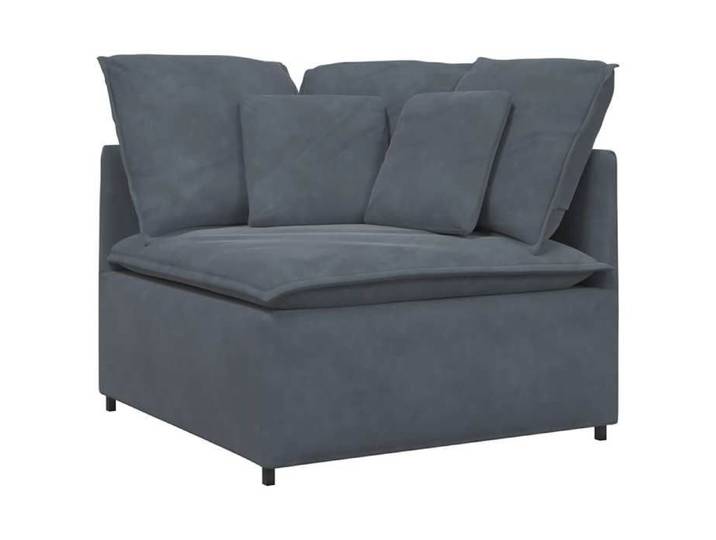 Saison Soldes  Module d'angle de canapé modulaire coussins gris foncé 100 cm MM10866