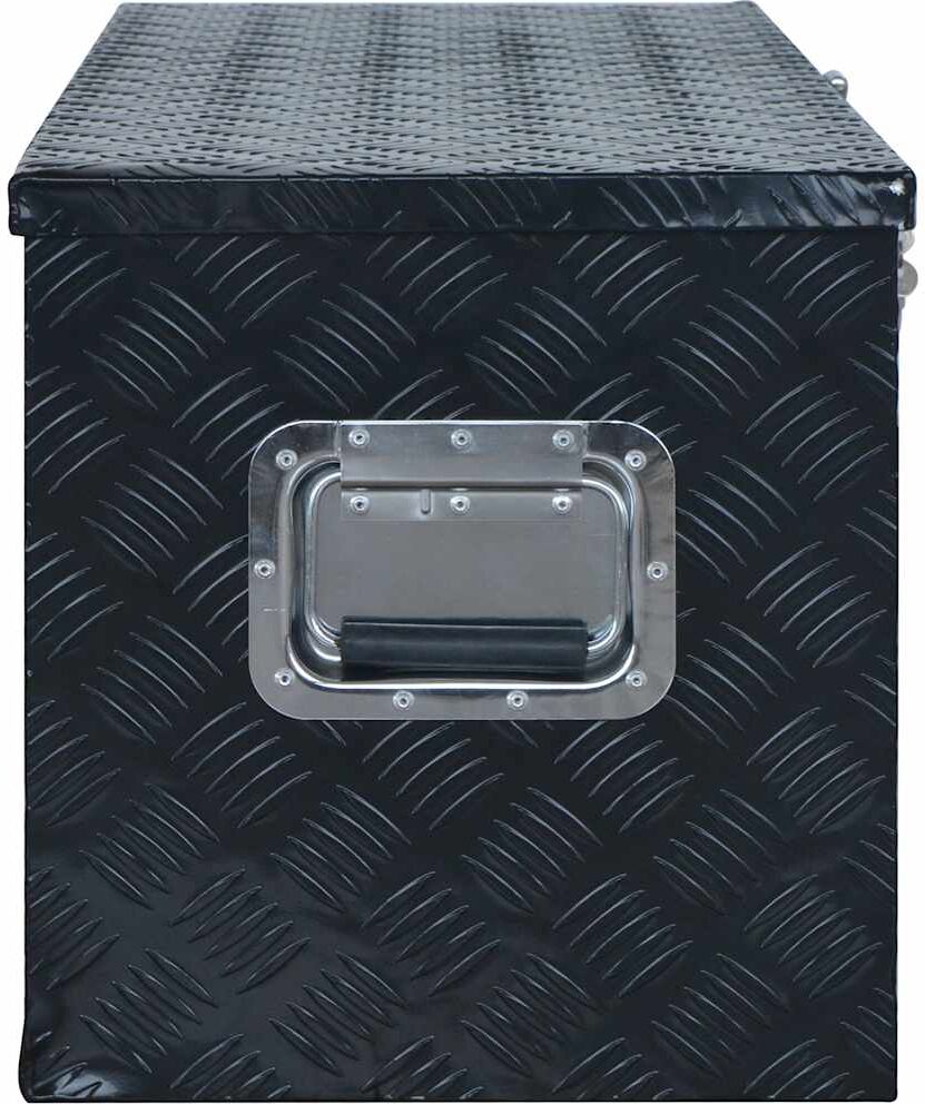 vidaXL Boîte en aluminium 1085x370x400 mm Noir