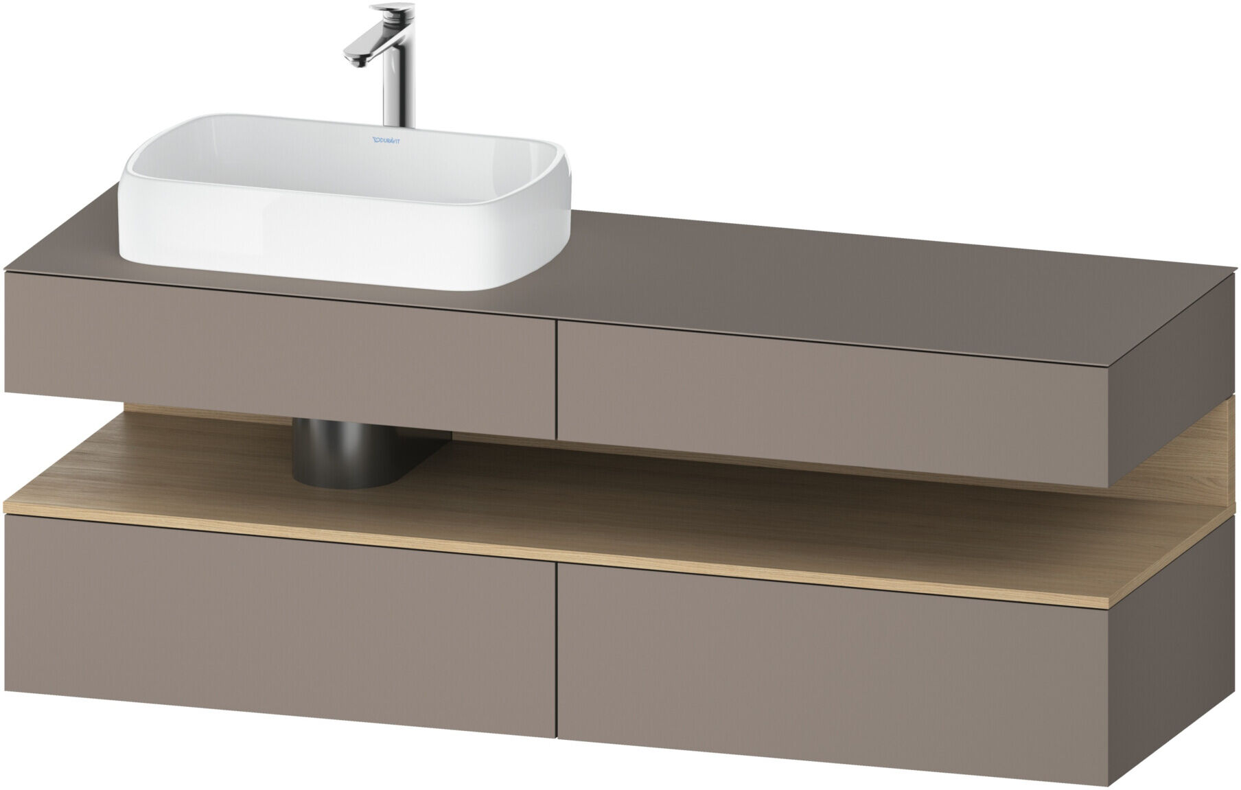 Duravit Waschtischunterschrank Qatego 160x55x60cm, E na/b m, Pl, Beck. li (QA4777030430000)