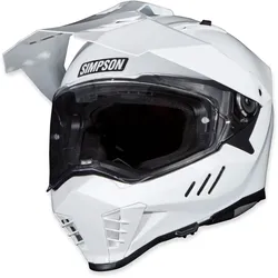 Simpson Xcursion Bandit Solid, Endurohelm - Weiß - S
