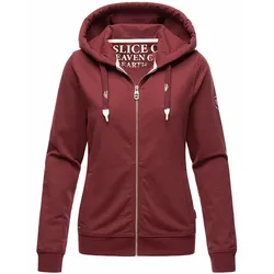 NAVAHOO Damen Kapuzensweatshirt Sportlicher Zip-Hoodie mit Dicken Tunnelzugkordeln Engelshaar