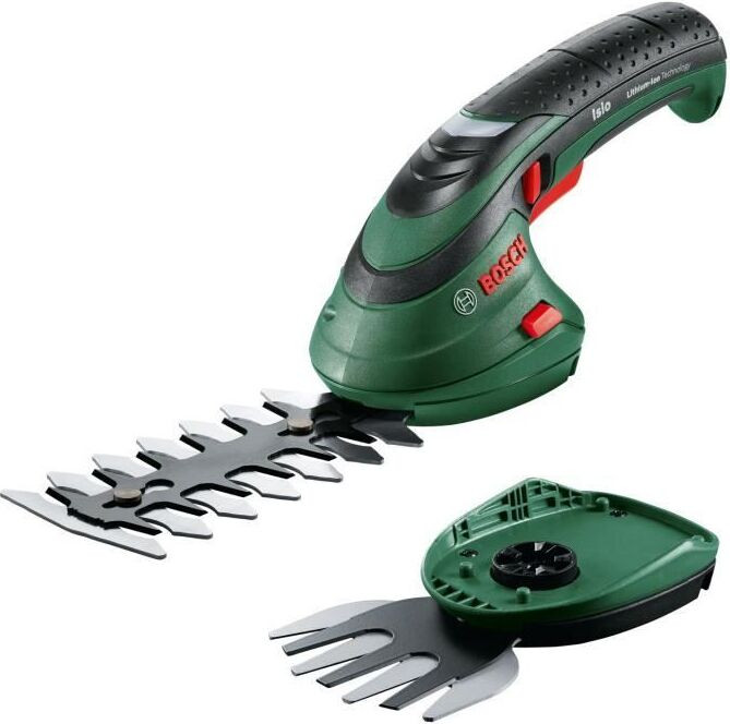 Bosch ISIO 3,6V accu-grasmaaier met 2-messen set en lithium-ion accu
