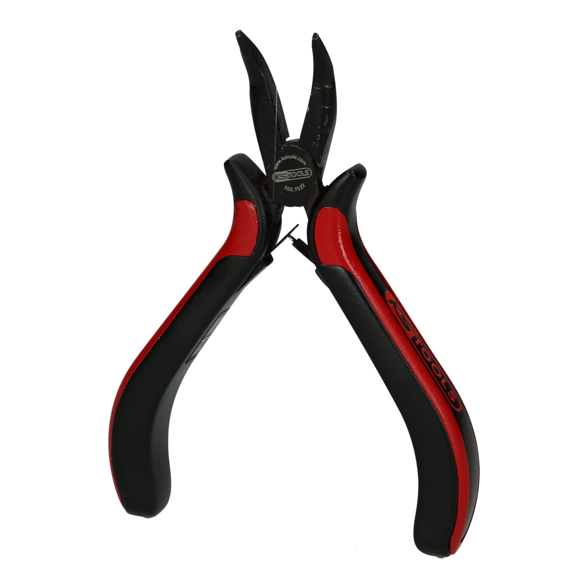 KS Tools Feinmechanik-Flachrundzange-gebogen, 130mm (500.7022)