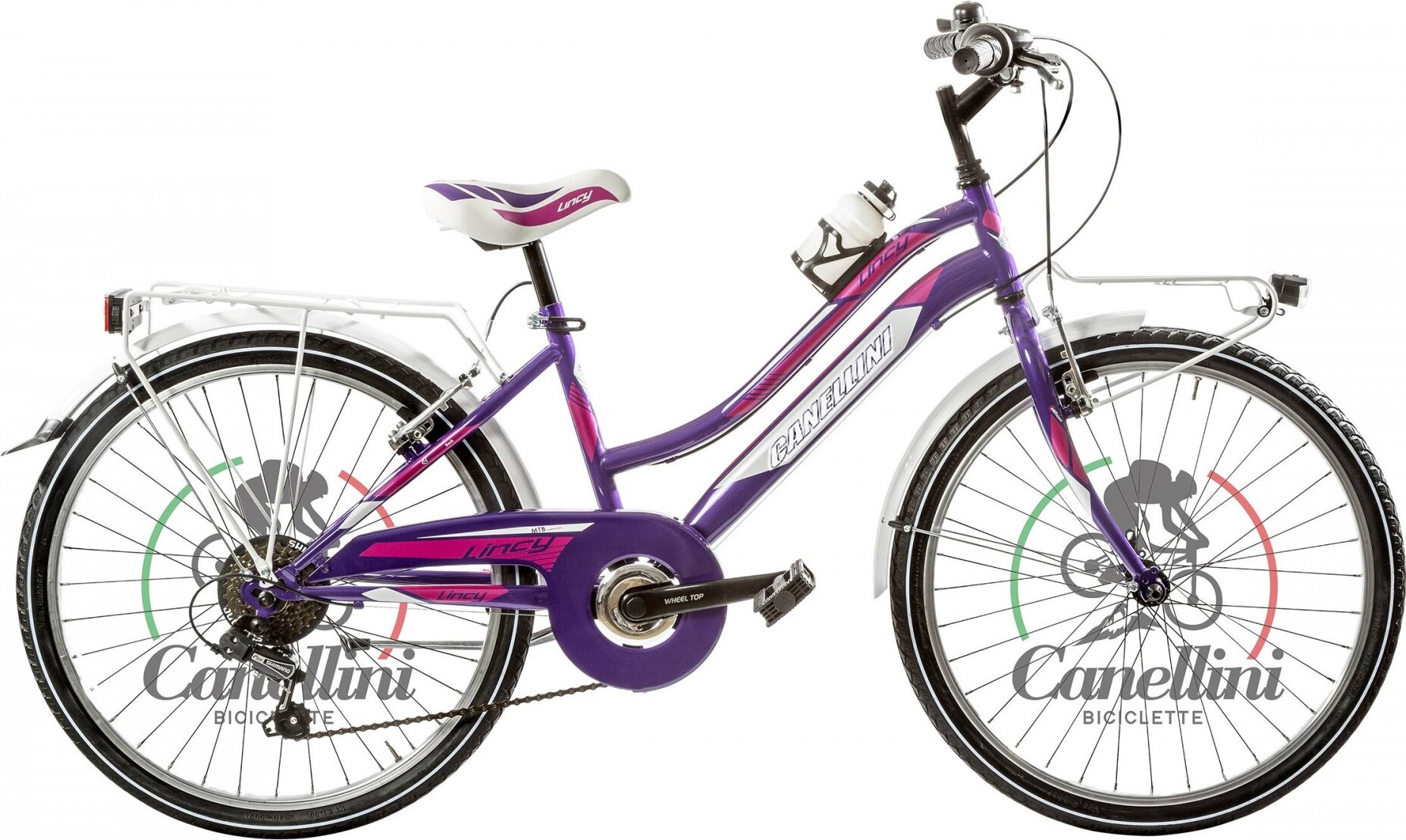 Kinderfahrrad MTB Canellini LINCY 24" - Violett/Fuchsia