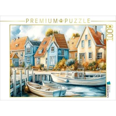 CALVENDO Puzzle Dorfidylle an der Küste | 1000 Teile Lege-Größe 64x48cm Foto-Puzzle für glückliche Stunden, von , Calvendo Puzzle