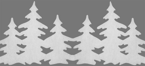Weihnachtliche Fensterdeko "Tannen", 28 - 36 cm hoch, 1,2 m lang