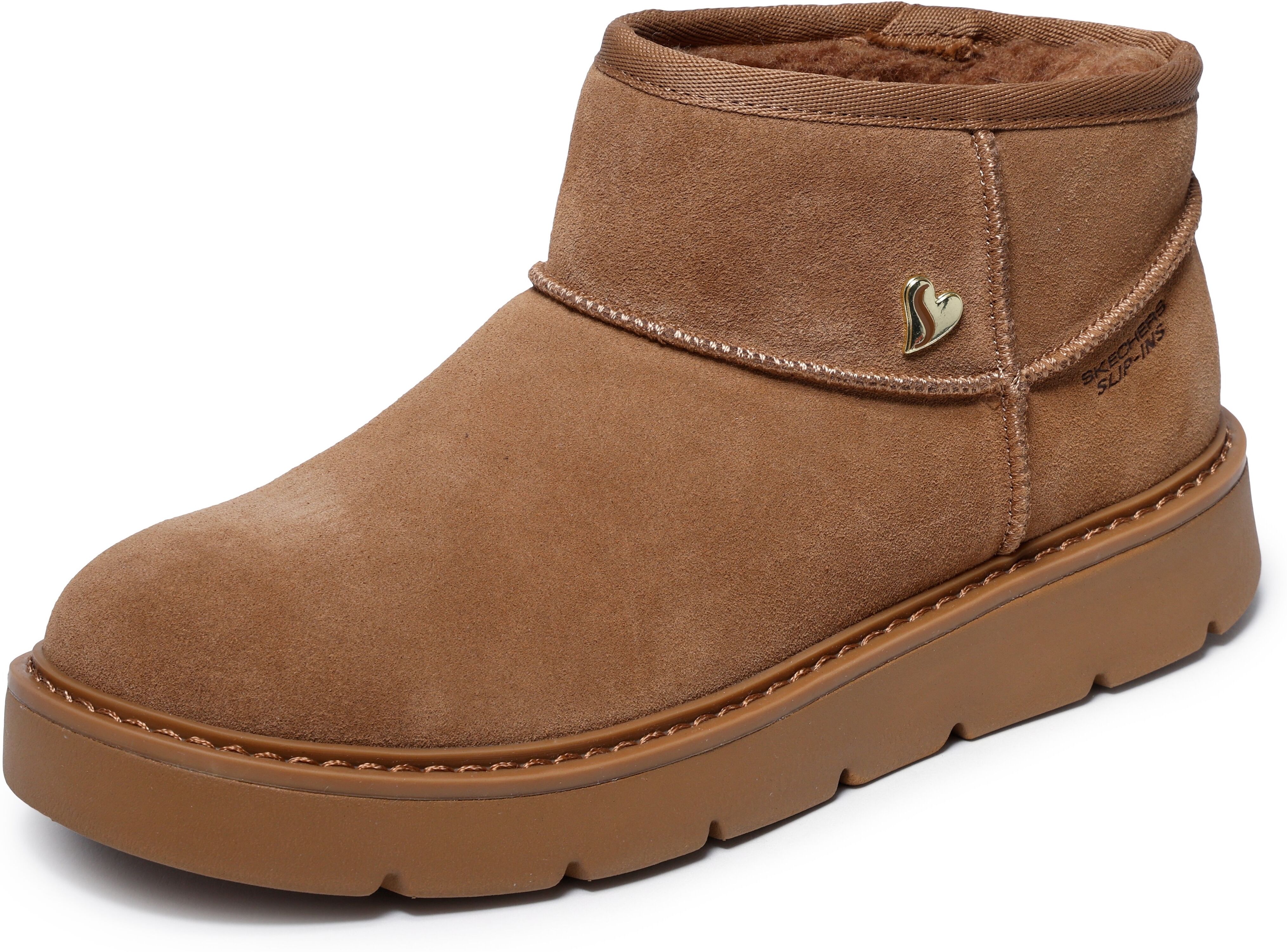 Skechers "KEEPSAKES COZY-COZY MINI" Snowboots, Schlupfstiefel mit Plateausohle braun 35