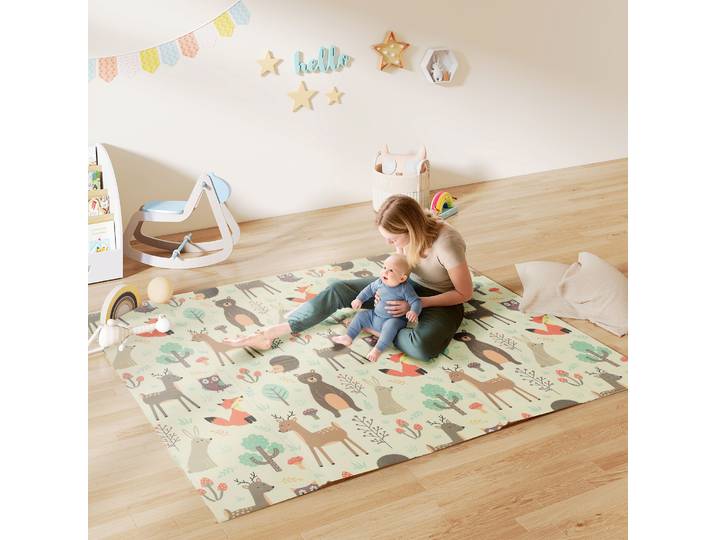 AIYAPLAY Tapis de Jeu Bébé Pliable 196x176cm Imperméable