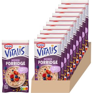 Dr.Oetker Haferbrei Vitalis Porridge Beeren, mit gefriergetrockneten Beeren für 10 Portionen je 56 g, 560 g