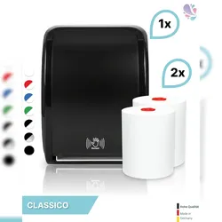 Blanc HYGIENIC SET: Handtuchrollenspender SENSOR, berührungslos, Blanc Cosmos + 2 Handtuchrollen "Classico" - PRODUKTSET