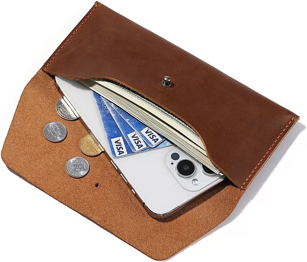 INF Multifunktionales Portemonnaie aus echtem Leder – Stilvolle und praktische Handyhülle