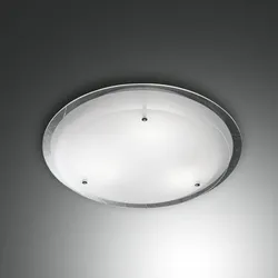 Hill Deckenleuchte Facettenschliff Glas in Weiss Fabas Luce