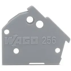 Wago 256-200 Abschlussplatte,anrastbar,1 mm dick,dunkelgrau 256200  - 100 Stück
