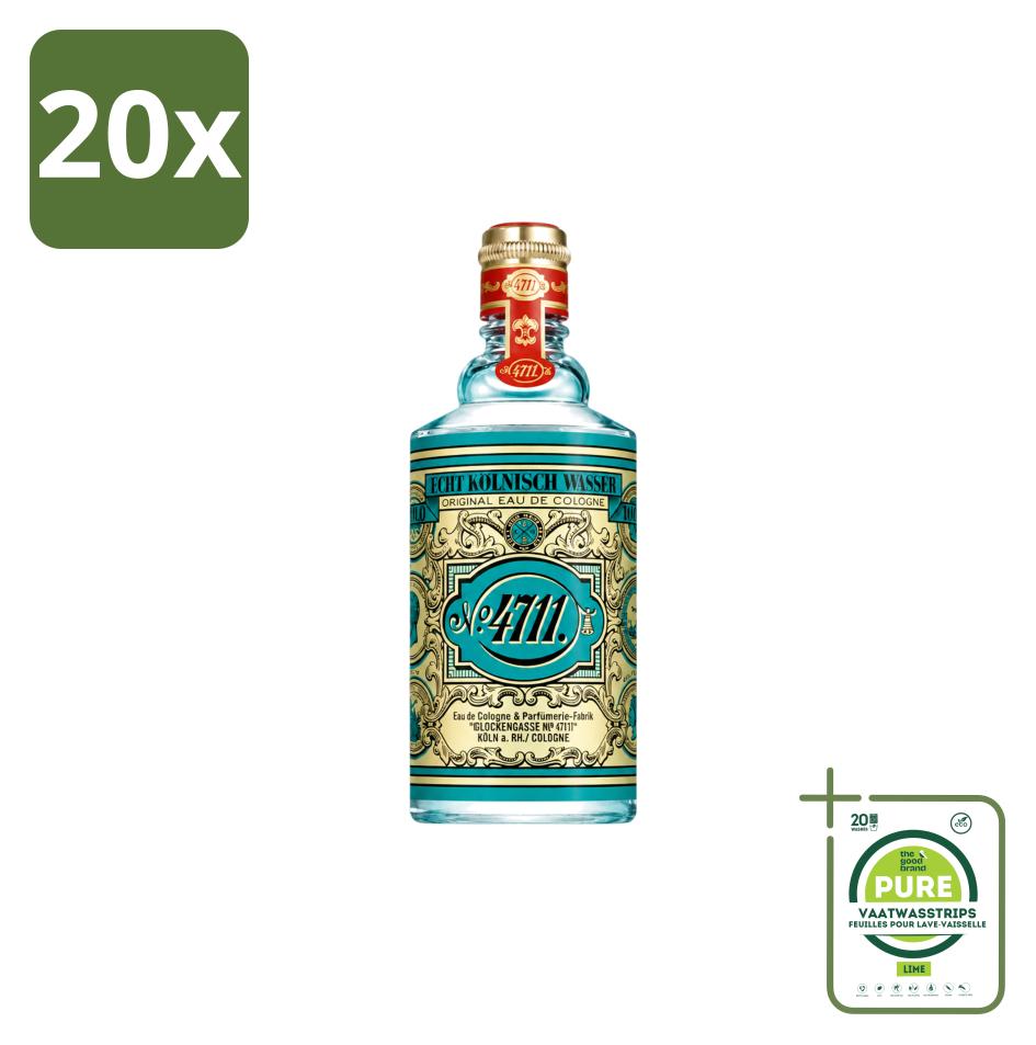 20 x 4711 Original Eau de Cologne - Molanus Flasche - 100 ml - Großpackung - 20 Stücke