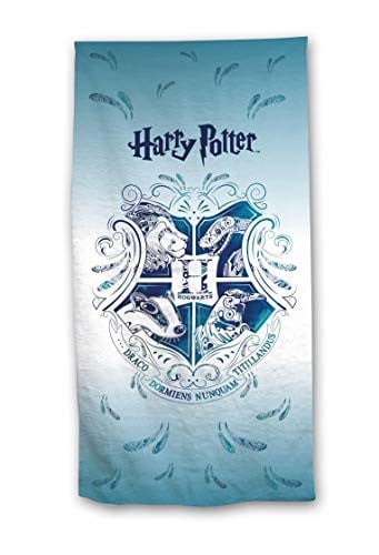 Harry Potter strandlaken - blauw - wit - 70 x 140 cm