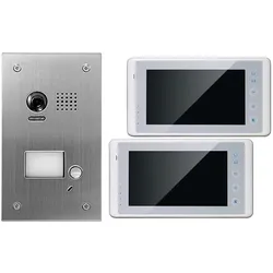 2-DRAHT 2x 7"TFT DT27W + DT603F VIDEO TÜRSPRECHANLAGE TOUCHSCREEN KLINGEL