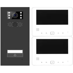 Türsprechanlage Einfamilienhaus Türstation XD-1 + 2x Monitor XD-7 Anthrazit