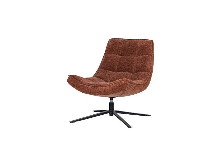 Fauteuil pivotant chenille marron Maudi