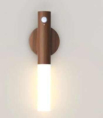 Uplift Picks Magnetic Wooden Motion Sensor Wall Sconce walnut (1 Pc) usb