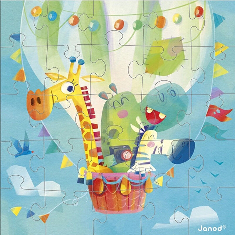 Carte Puzzle Vol en Montgolfière 25 pcs - Janod