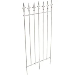 Décoshop26 - Rankgitter für Kletterpflanzen Gartendekoration aus gealtertem Weißmetall 10_0003872