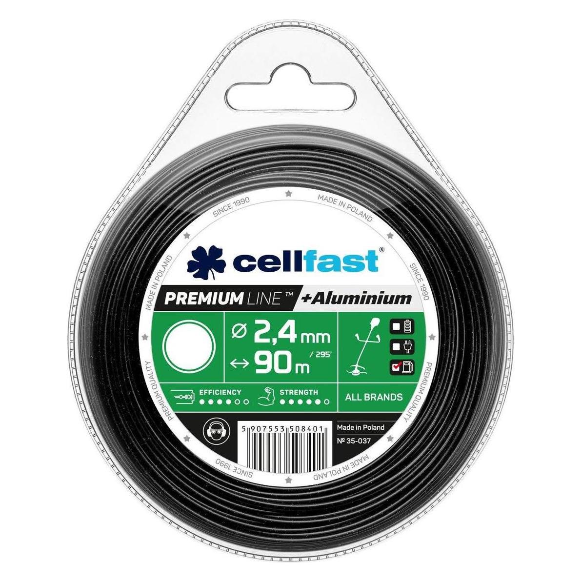 Cellfast Trimmerfaden Schneiden Rund PREMIUM 2,4 mm x 90 m, 35-037 (Rasentrimmer) (24938305)
