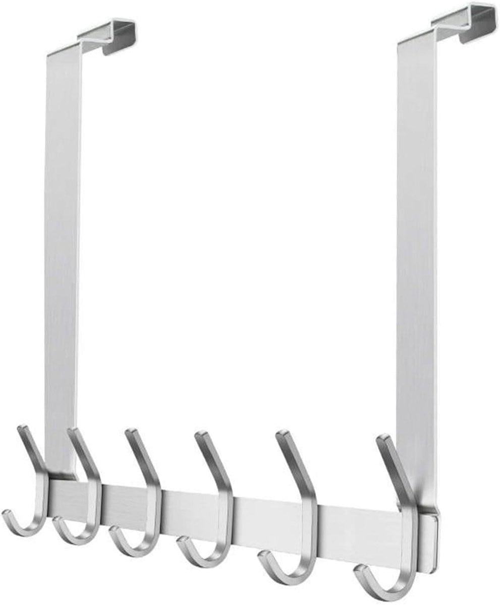 Deurhaak Deurgarderobe met 6 Haken - Zilver