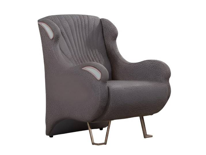 JVmoebel Sessel Brauner Sessel Metallrahmen Modernes Design Hohe Beine Glatte Kanten (1-St)
