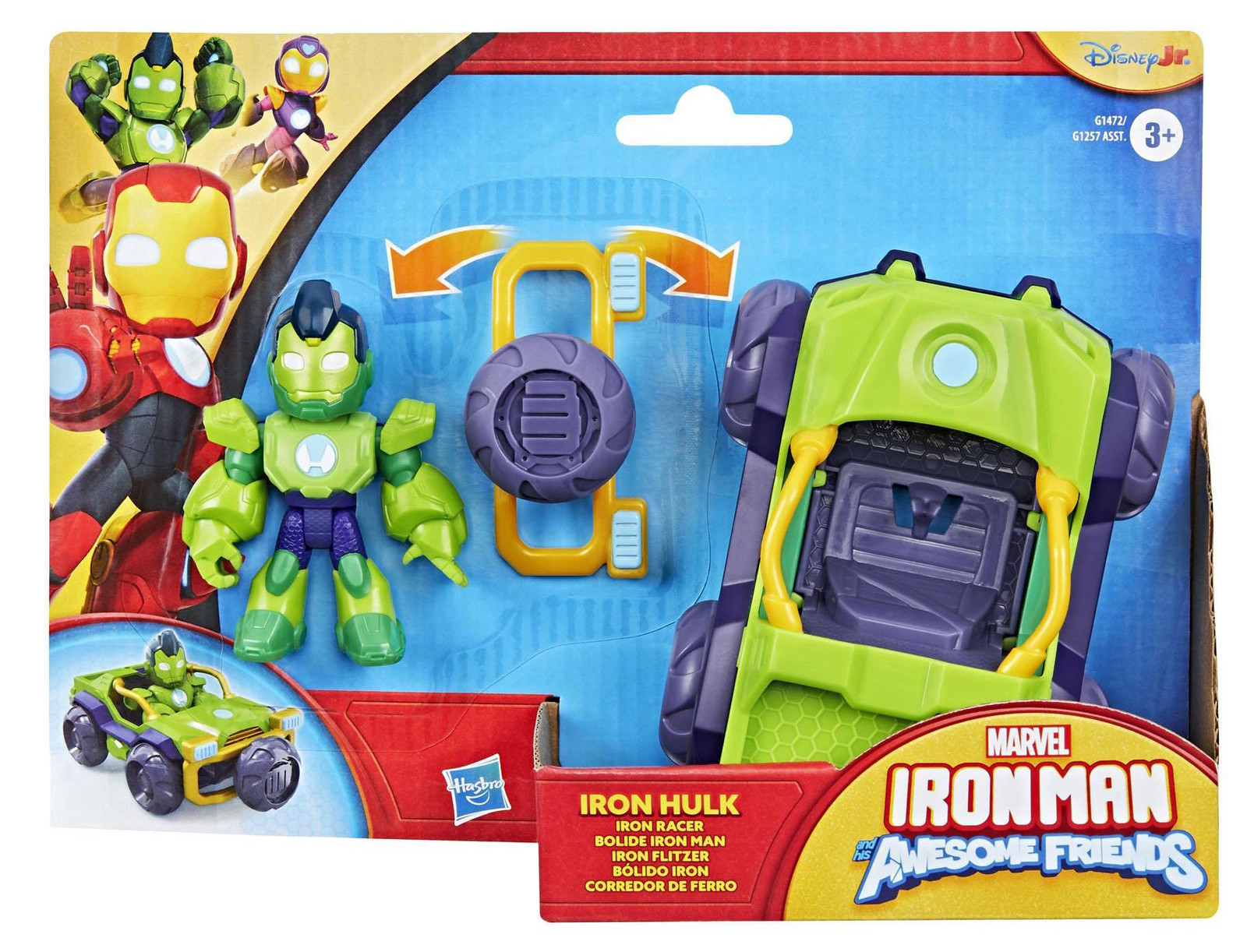 Hasbro Iron Man speelgoedauto met Marvel actiefiguur