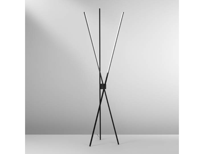 Lampadaire LED Shanghai 50 x 159 x 50cm Noir/Noir Matériau : Métal Surface en métal : Laqué Type de métal : Aluminium LED Module LED