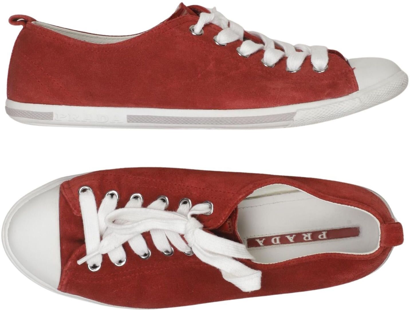 Prada Damen Sneaker, Rot, Gr. EU 34.5, Leder - Second Hand