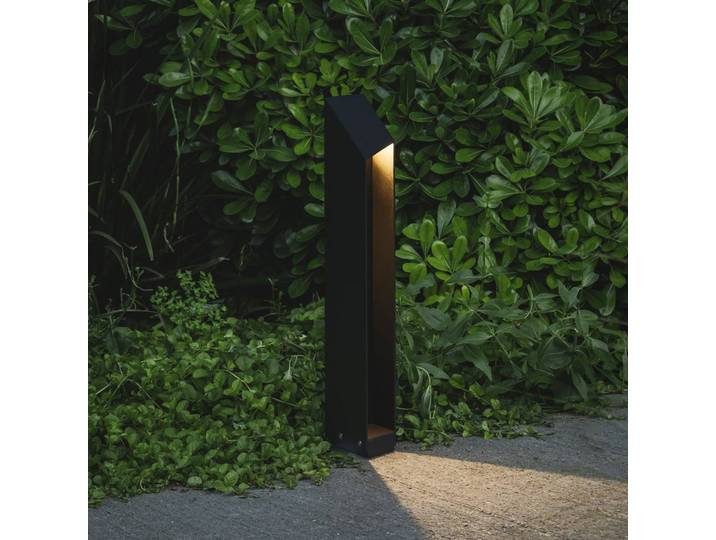 Sokkellamp buiten Domus, dimbaar, zwart, Aluminium, Design, LED buitenlamp