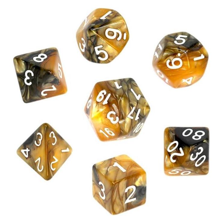 Rebel RPG Dice Set - Two Color - Juodas and Gold (21135280)