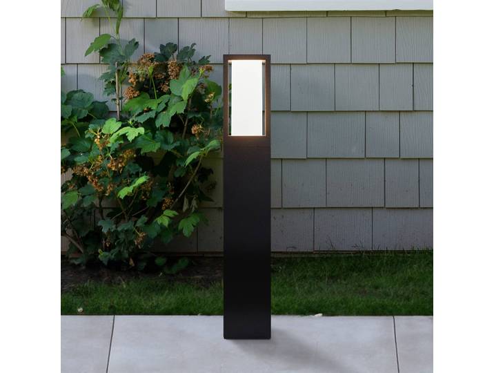 Searchlight Sockelleuchte aussen Avenue, schwarz, Aluminium, Modern, Außenleuchte
