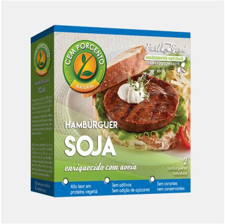 CEM POR CENTO HAMBURGUER SOJA 2x80g