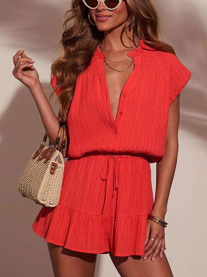 LA Angels Jumpsuit in Rot - S